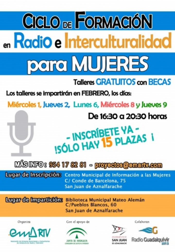 EMA-RTV organiza un taller de radio para mujeres inmigrantes en la localidad de San Juan de Aznalfarache
