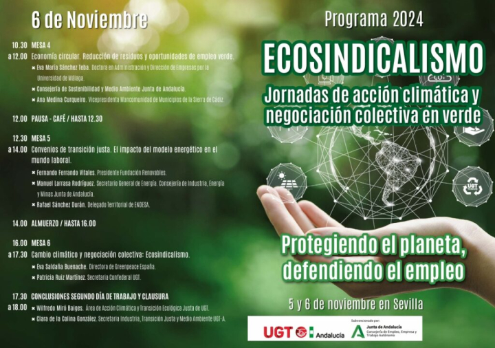 Ap&uacute;ntate a &ldquo;Ecosindicalismo. Jornadas de acci&oacute;n clim&aacute;tica y negociaci&oacute;n colectiva en verde&rdquo;
