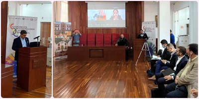 Francisco Reyes inaugura el Seminario 'Cooperaci&oacute;n Descentralizada y Enfoque Territorial' que FAMSI organiza en Sucre, Bolivia