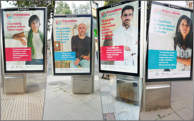 Im&aacute;genes de gran formato muestran en las calles el compromiso de los municipios andaluces con la acogida de infancia, adolescencia y juventud migrante